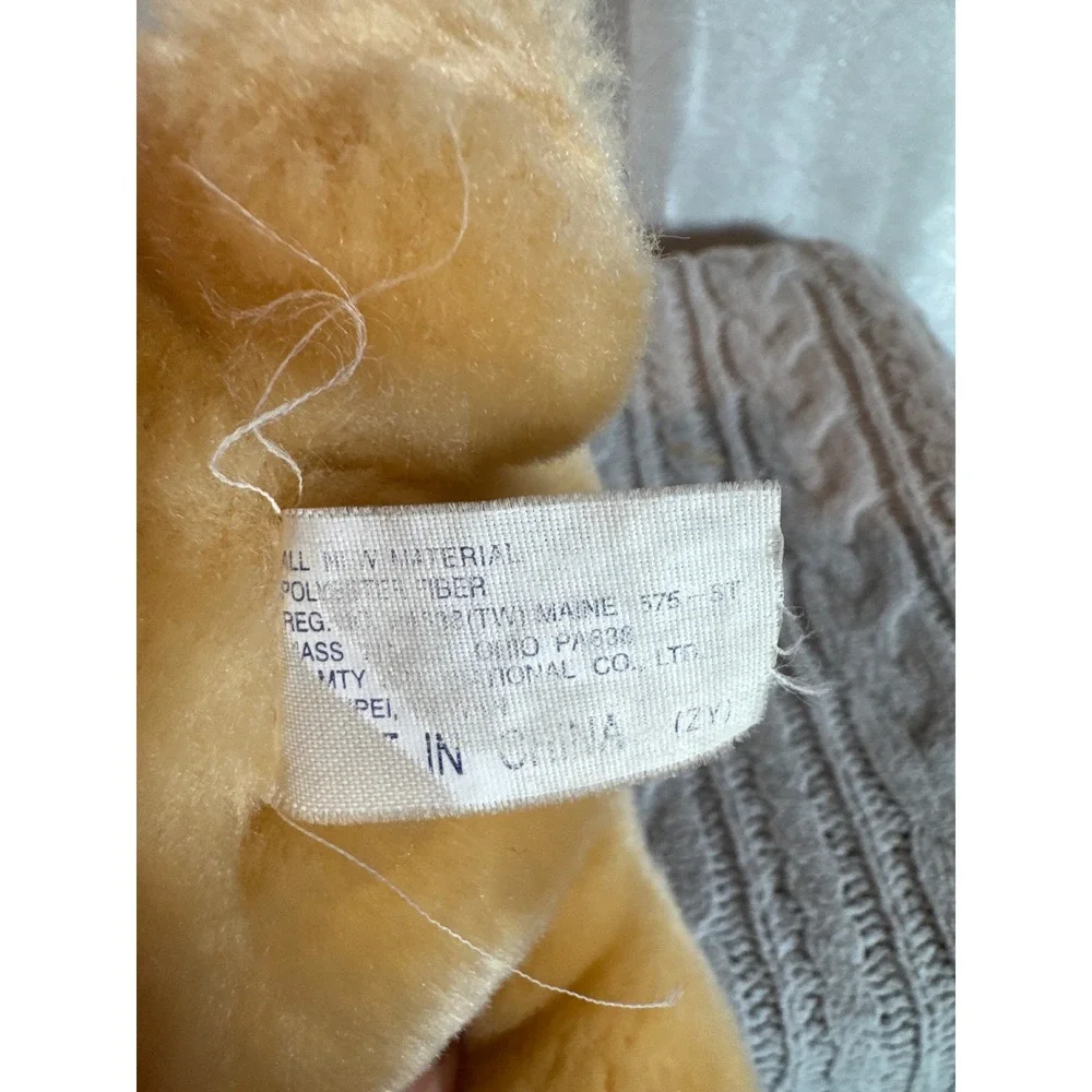 Teddy Bear Plush Toy Pink Chenille Sweater Embroidered Flowers‎